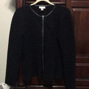 Black soft and stretchy peplum jacket from Loft